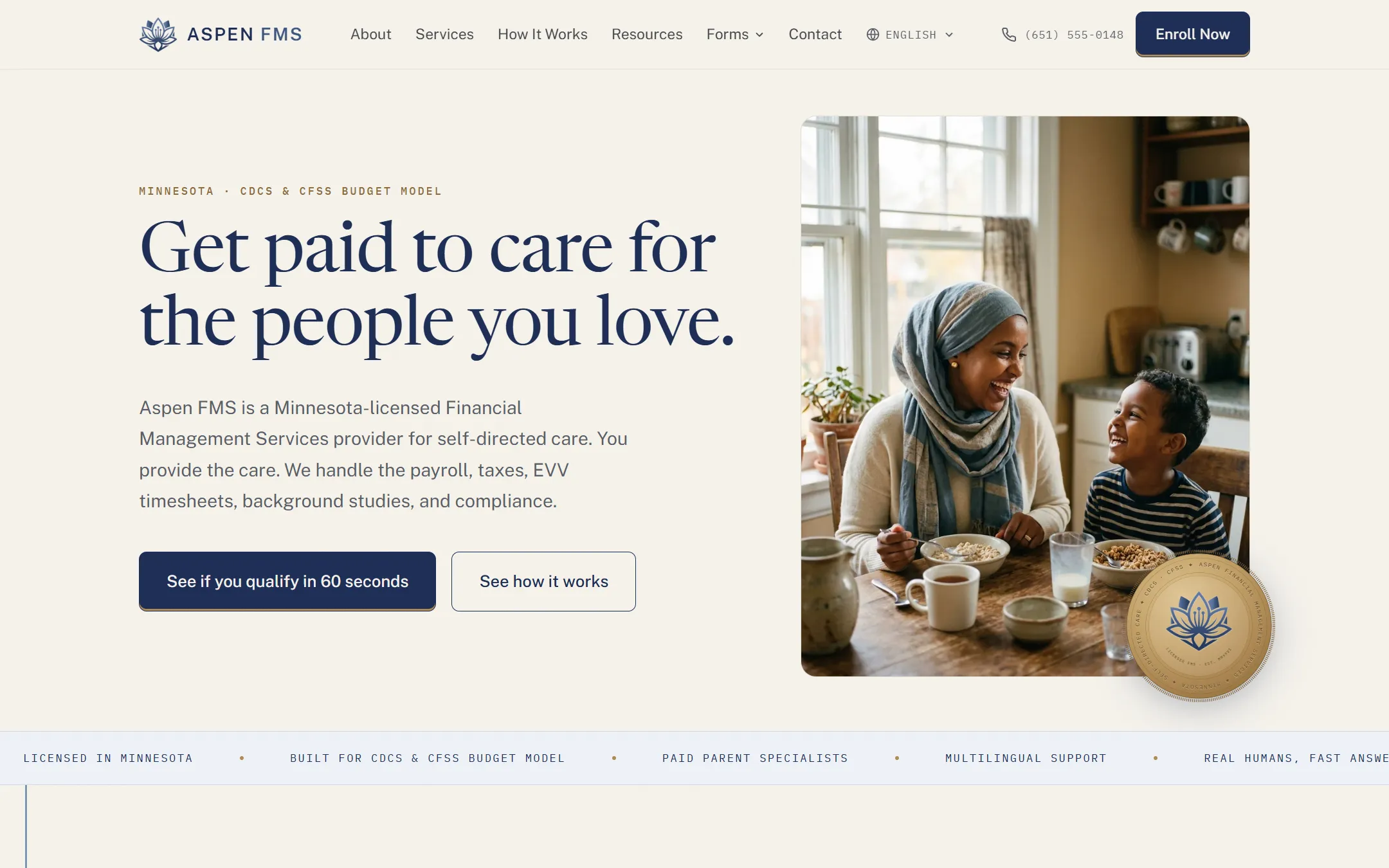 Aspen FMS website built by KWA Digital