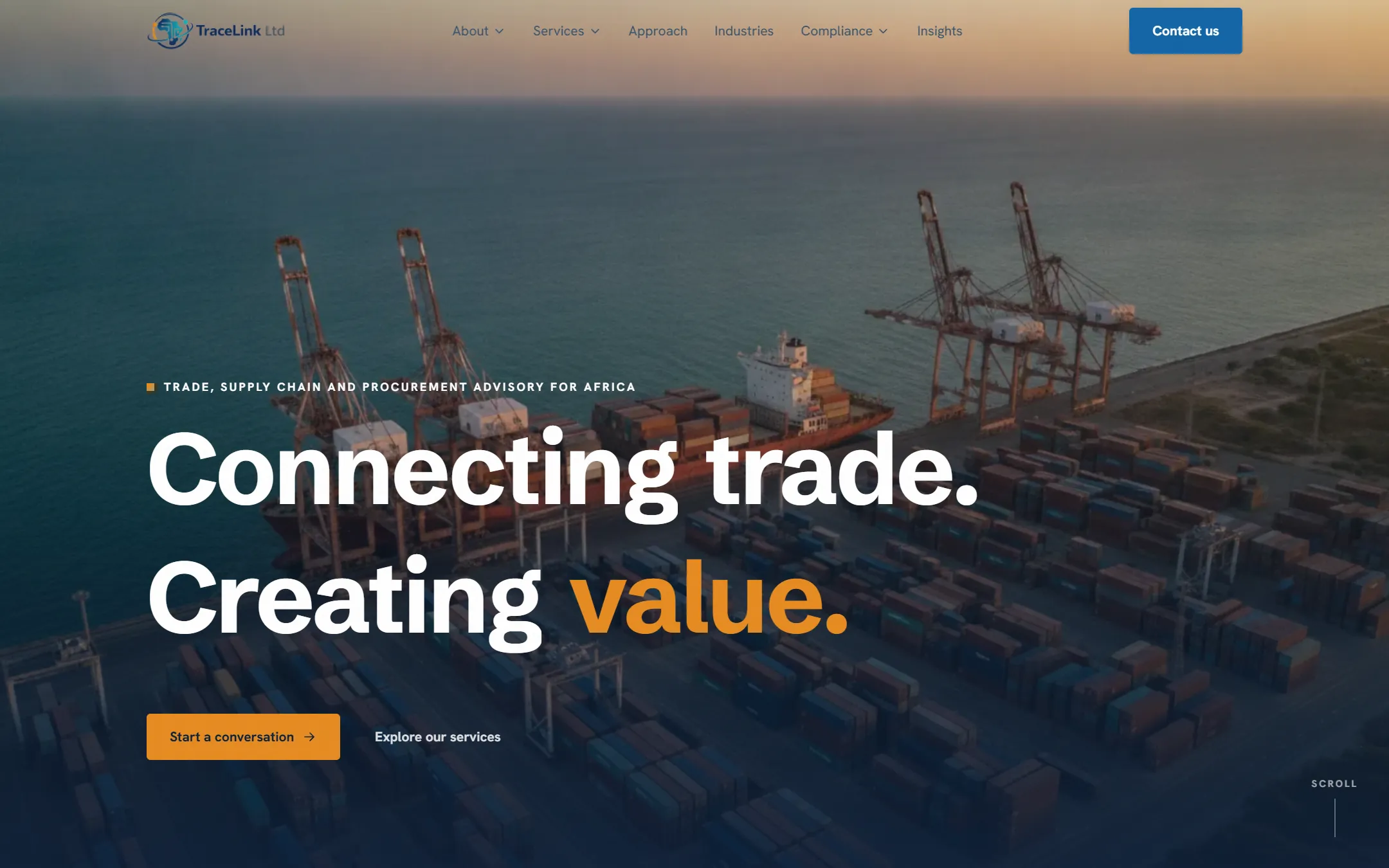 TraceLink Ltd website built by KWA Digital